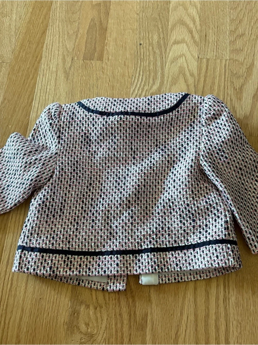 Janie & Jack Boucle Tweed Jacket Blazer Red Black White